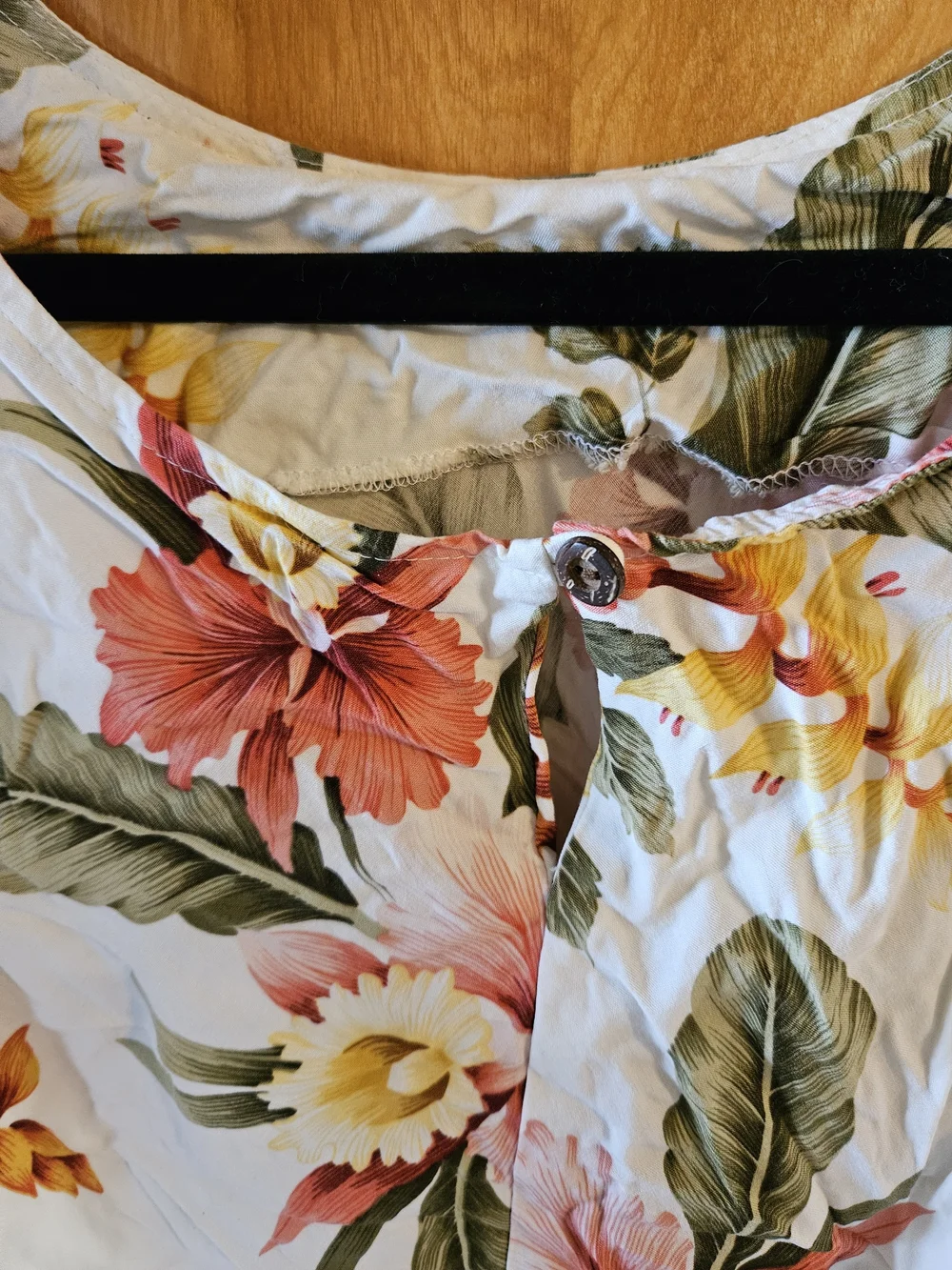 White Floral Midi Dress with Pink & Yellow Blooms Two Palms.Dress